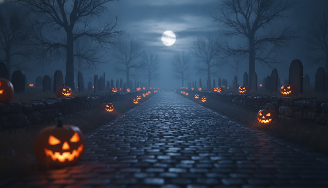 Halloween graveyard