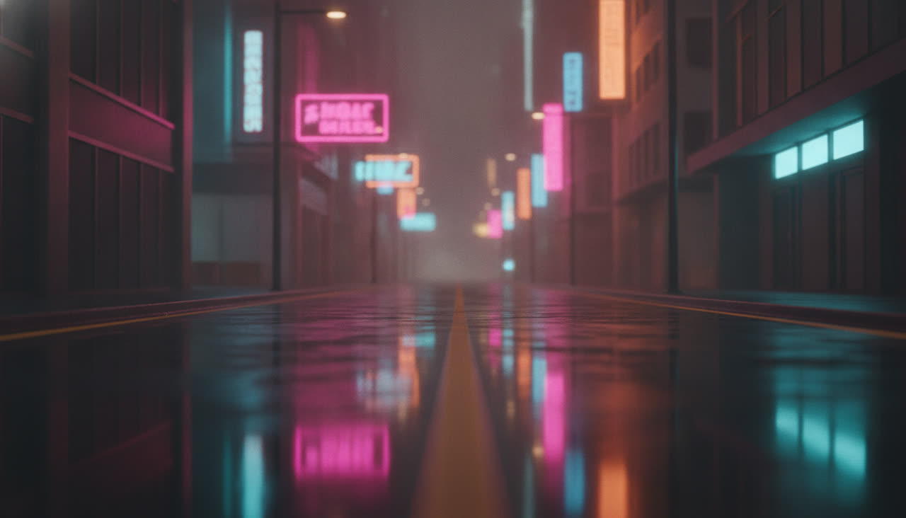 Neon city night