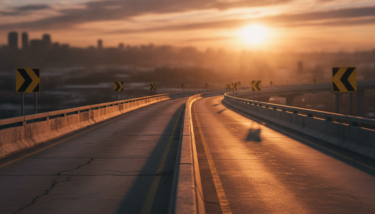 Sunset overpass